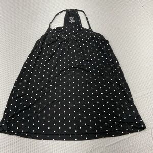 Secret Treasures Black and White Polka Dot Top
